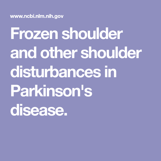 Frozen shoulder and other shoulder disturbances in ...